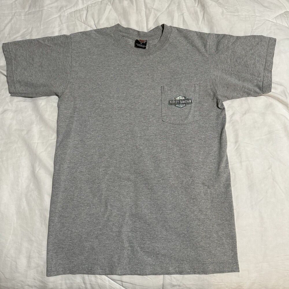Harley Davidson 2008 Central Maine Double Sided Pocket T-Shirt Men’s Medium